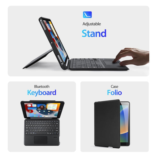Black Magnetic Bluetooth Keyboard Tablet Case For Ipad 10.2 2019/2020/2021/Air 2019/Pro 10.5 Inch 2017 Keyboards