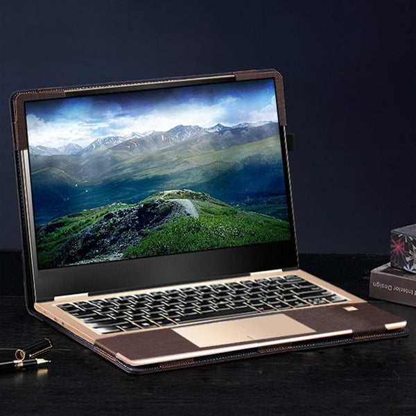Yoga 720 15 Laptop Leather Case Protective Gentleman Gray Laptop Cases & Bags