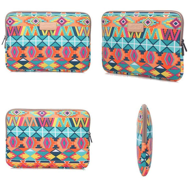 13 Inch Lingge Laptop Liner Bag Pattern Design Green Diamond Lattice Laptop Cases & Bags