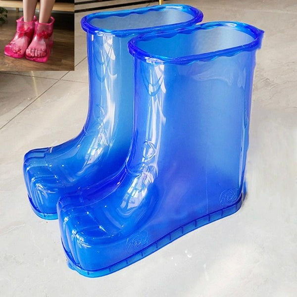 Plastic Bubble Foot Bucket 28Cm Height Fits Shoe Sizes 45 And Under Blue Salon & Spa Supplies