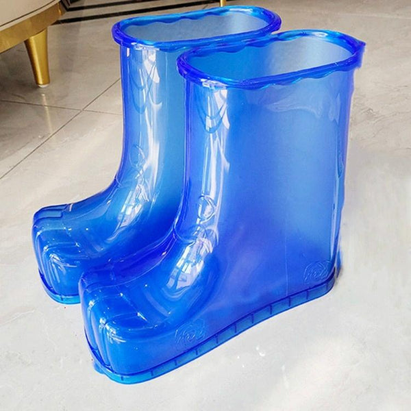 Plastic Bubble Foot Bucket 28Cm Height Fits Shoe Sizes 45 And Under Blue Salon & Spa Supplies
