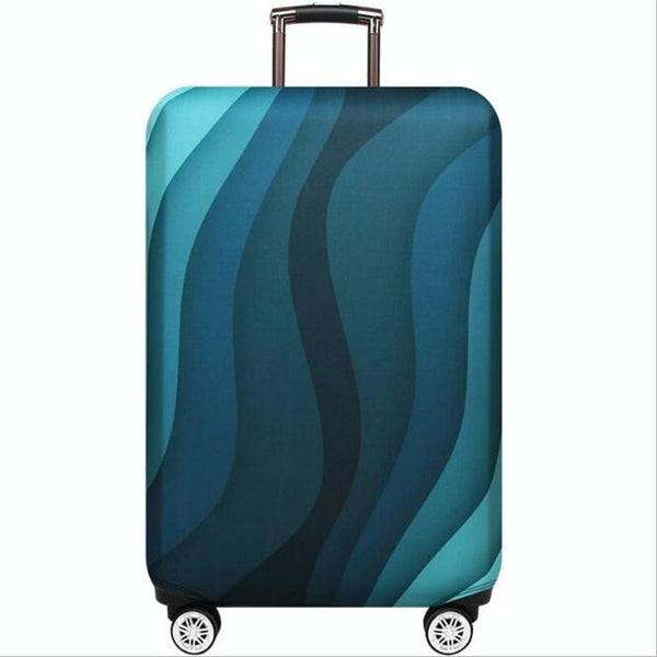 Protective Elastic Luggage Covers 25 28 Inch Resistant To Abrasion And Dust Green Ripple Other Luggage