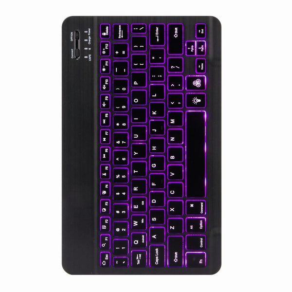 Bluetooth Keyboard Leather Case For Ipad Pro 11 With Three Fold Holder & Backlight Rainbow Keyboards