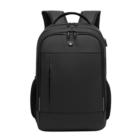 Waterproof Double Shoulder Backpack With Usb Black 20 Inch Bags