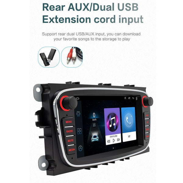 7 Inch Android Navigation Radio For Ford Focus Bluetooth Rds 1 + 32G Black 64G Other Car Video