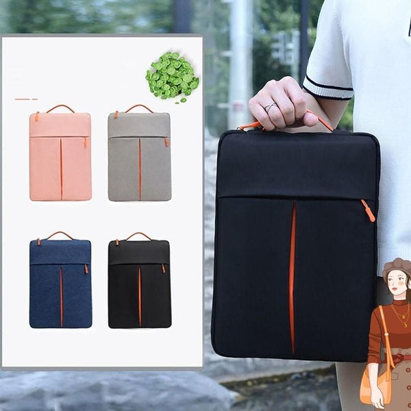Gray Orange Travel Laptop Sleeve Bag Portable Carry Case Laptop Cases & Bags