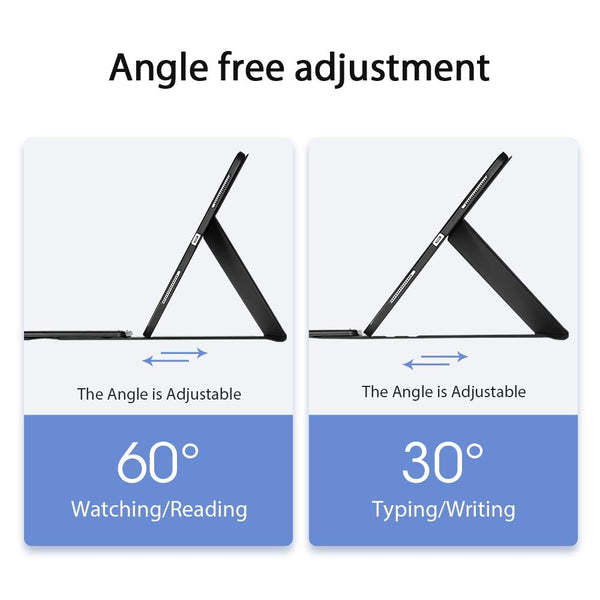 12.9 Ipad Pro Leather Case With Bluetooth Keyboard & Touchpad Black Laptop Cases & Bags