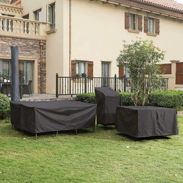 Waterproof Outdoor Furniture Cover 213X132x74cm Dustproof & Uv Proof Oxford Cloth Black Outdoor Furniture Covers