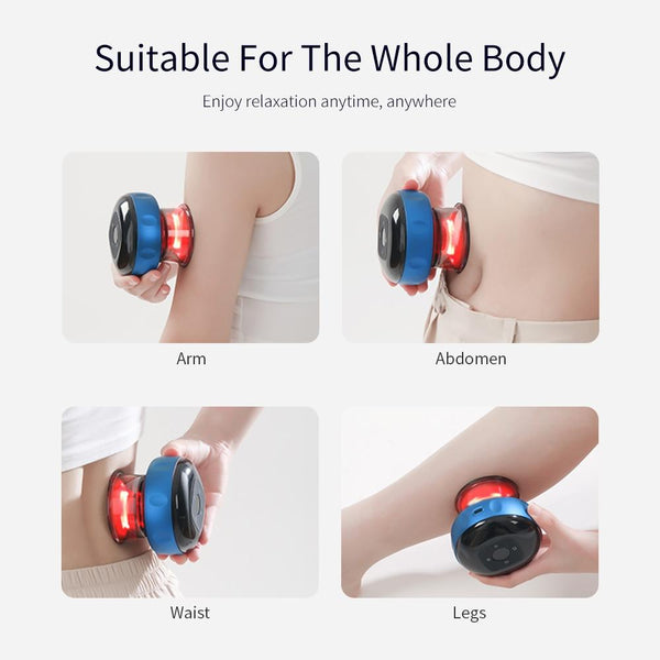Electric Cupping Massager Compact And Effective Blue Massagers