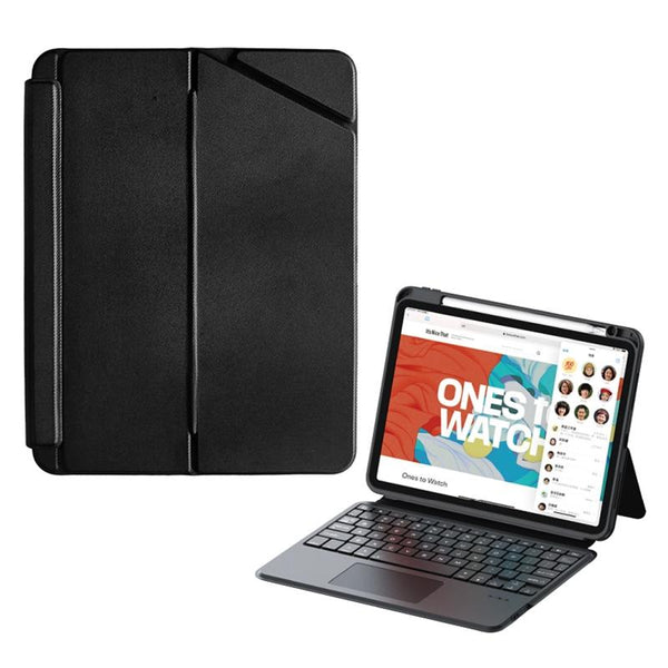 Black Leather Tablet Case With Magnetic Bluetooth Keyboard For Ipad 10Th Gen 10.9 2022 Keyboards