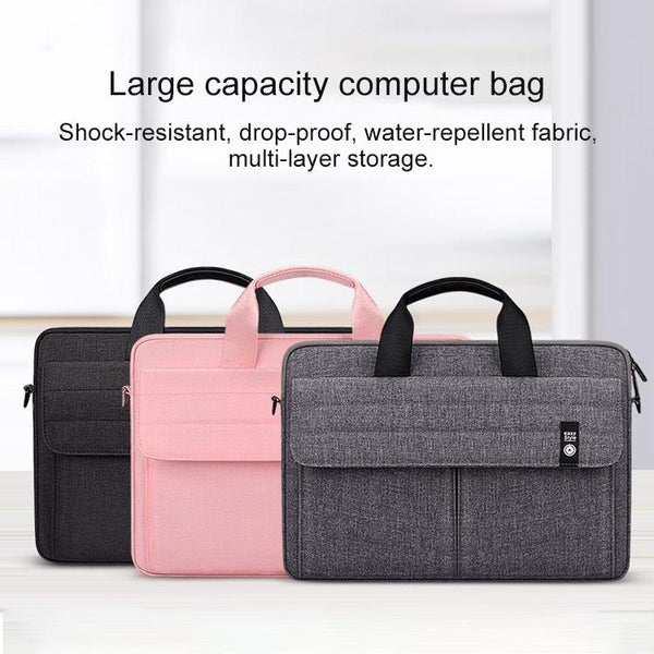 15.4 Inch Laptop Handheld Briefcase Storage Bag No Shoulder Strap Black Laptop Cases & Bags