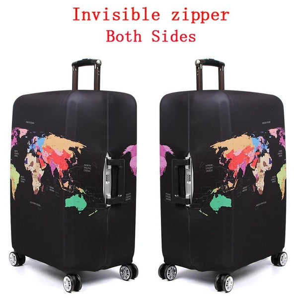 Protective Elastic Suitcase Cover Fits 26 28 Inch Luggage Dustproof & Scratch Proof World Map Other Travel Accessories