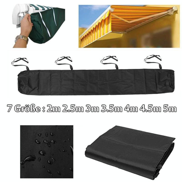 Waterproof Retractable Canopy For Outdoor Patio 3M Size Black Awning & Canopy Parts