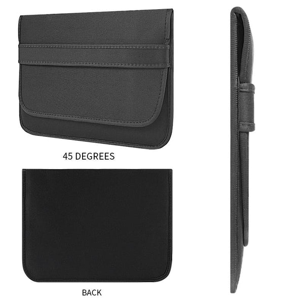 Horizontal Flap Clutch Bag With Neoprene Laptop Lining Black 14 Inch Laptop Cases & Bags