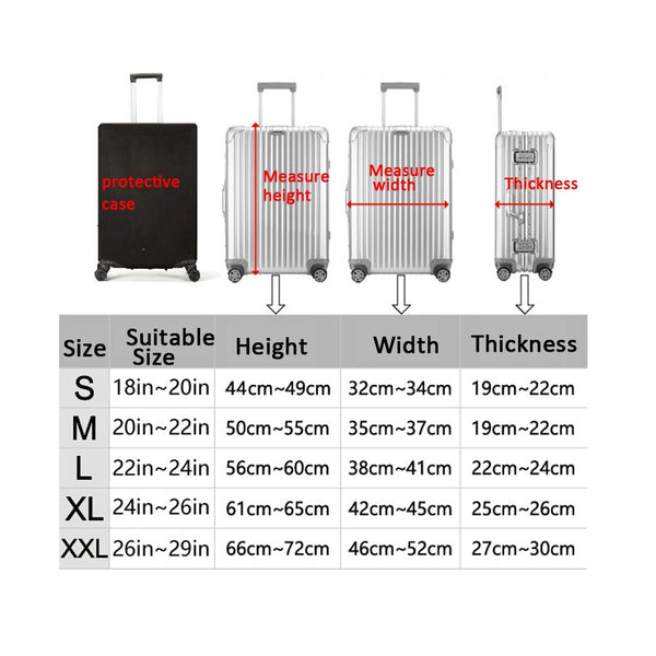 Travel Trolley Case Dustproof Sleeve Protects From And Wear 001 Fits 22 24 Inch Luggage Large Other Travel Accessories