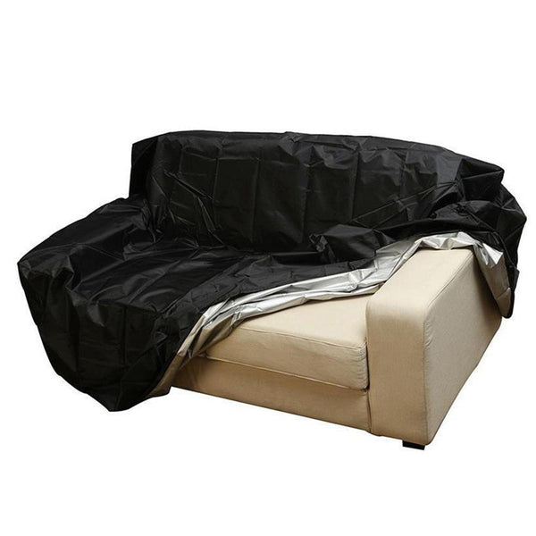 Waterproof Dustproof Sofa Recliner Cover 190X66x89 / 69Cm Black Outdoor Furniture Covers