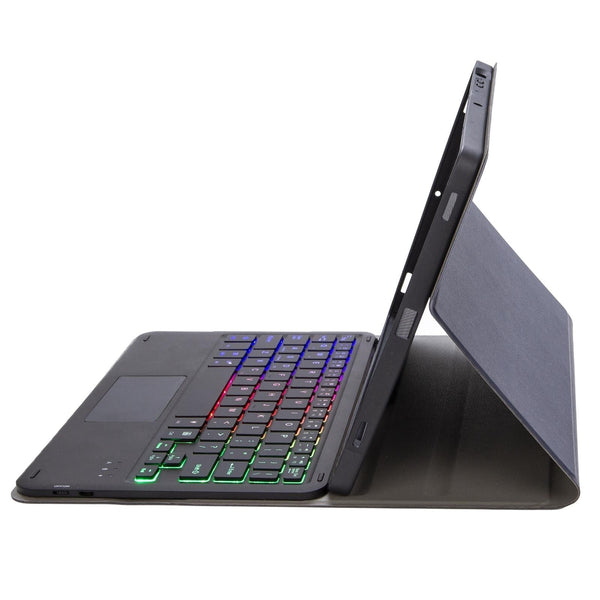 Bluetooth Keyboard Leather Case For Ipad Air / Pro 11 Touch Pad Backlight Pen Slot Black Keyboards