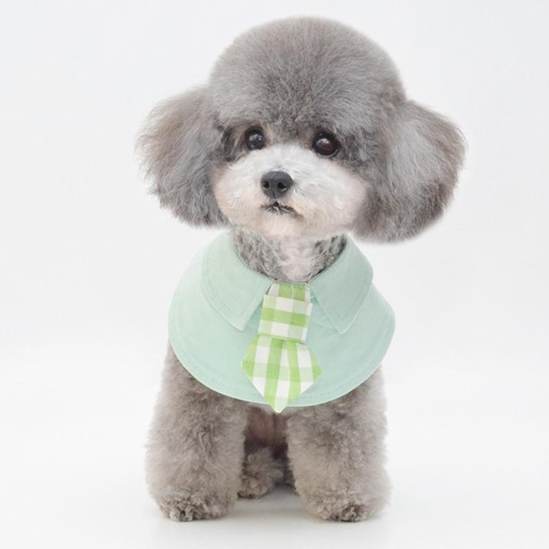 Pet Shawl Scarf Saliva Towel Dog Clothes Accessories Size L Green Dog Clothing & Shoes