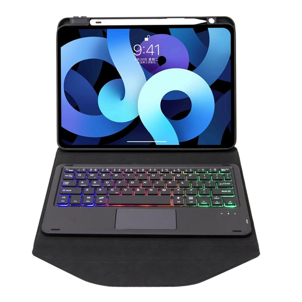 Bluetooth Keyboard Leather Case For Ipad 10.2 Touchpad Backlight Pen Slot 2021 / 2020 2019 Black Keyboards