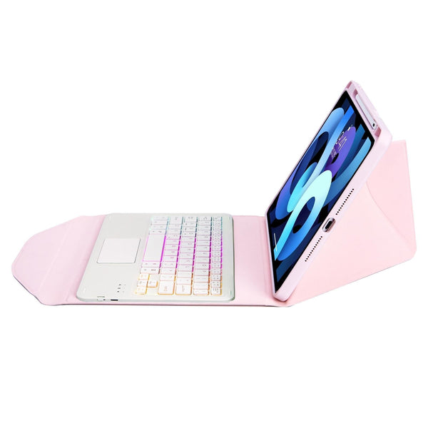 Bluetooth Keyboard Leather Case For Ipad 10.2 Touchpad Backlight Pen Slot 2021 / 2020 2019 Black Keyboards