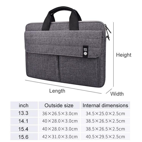 15.4 Inch Laptop Carrying Bag With Shoulder Strap Handheld Briefcase Style Black Laptop Cases & Bags
