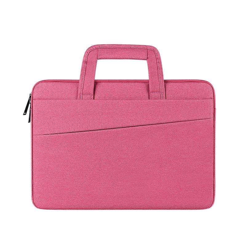 15.6 Inch Multi Compartment Laptop Sleeve With Waterproof Storage Rose Pink Laptop Cases & Bags