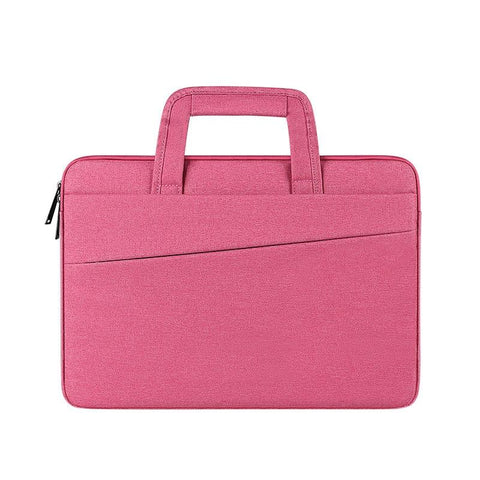 15.6 Inch Multi Compartment Laptop Sleeve With Waterproof Storage Rose Pink Laptop Cases & Bags