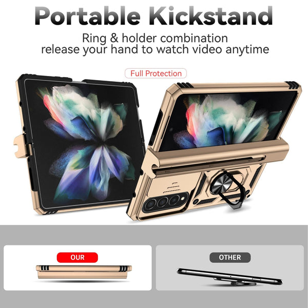 For Samsung Galaxy Z Fold4 5G Secure Sliding Case Black Cases Covers & Skins