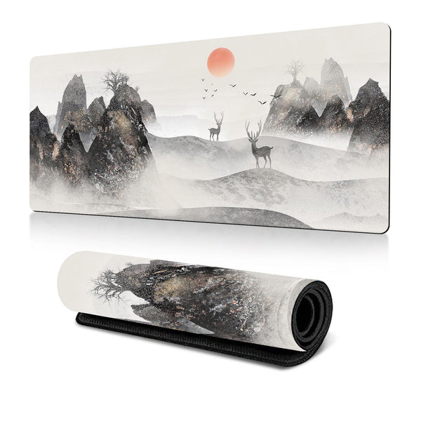 Cherry Blossom Ink Painting Mouse Pad Non Slip Pattern 1 400X900x2mm Mouse Pads & Wrist Rests