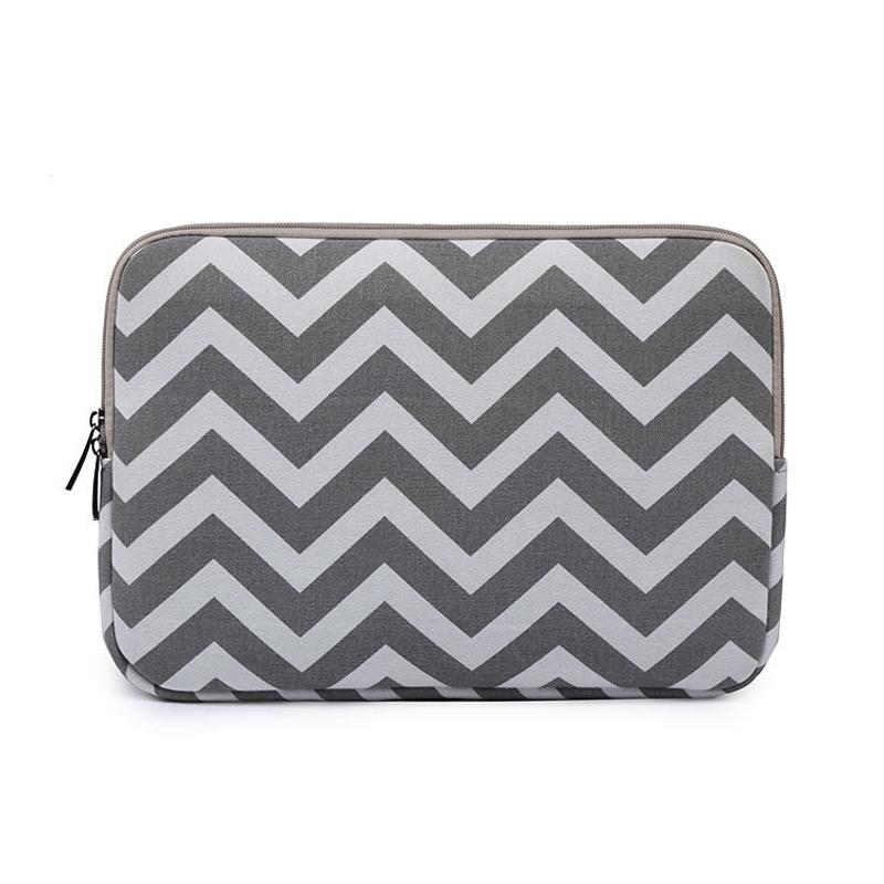 13 Inches 13 Wavy Pattern Notebook Liner Bag Design Gray Laptop Cases & Bags