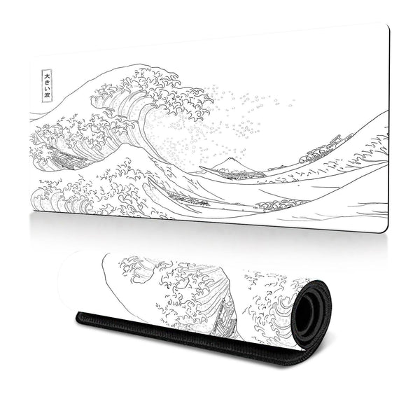 Non Slip Gaming Mouse Pad Big Wave Design No.24 300X800x3mm Mouse Pads & Wrist Rests