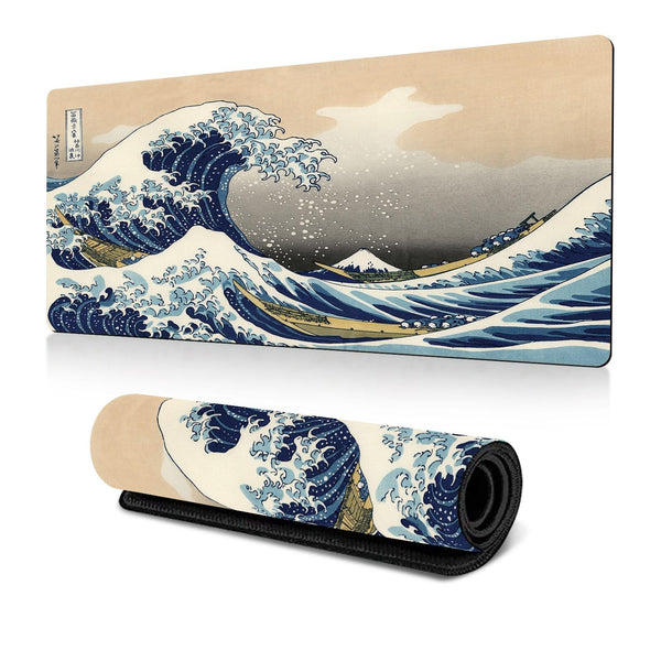 Non Slip Gaming Mouse Pad Big Wave Design No.24 300X800x3mm Mouse Pads & Wrist Rests