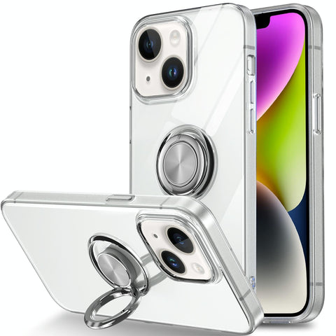 Tpu Phone Case With Ring Holder For Iphone 15 Slim & Secure Other Mobile Accessories