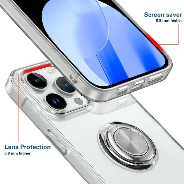 Tpu Phone Case With Ring Holder For Iphone 15 Slim & Secure Other Mobile Accessories