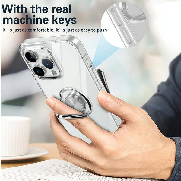 Tpu Phone Case With Ring Holder For Iphone 15 Slim & Secure Other Mobile Accessories