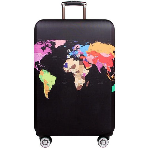 Xl Travel Luggage Cover Dustproof Scratch Proof Elastic Sleeve Fits 29 32 Inch Suitcases World Map Other Travel Accessories