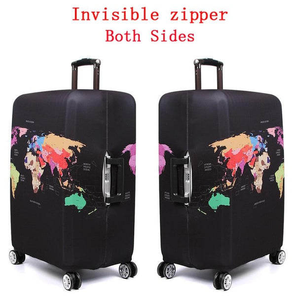 Xl Travel Luggage Cover Dustproof Scratch Proof Elastic Sleeve Fits 29 32 Inch Suitcases World Map Other Travel Accessories