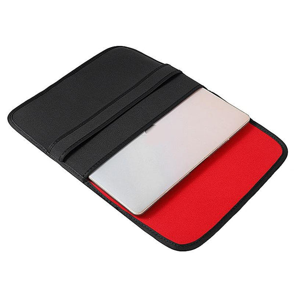 Horizontal Flap Clutch Bag With Neoprene Laptop Lining Black 15 Inch Women's Bags & Handbags