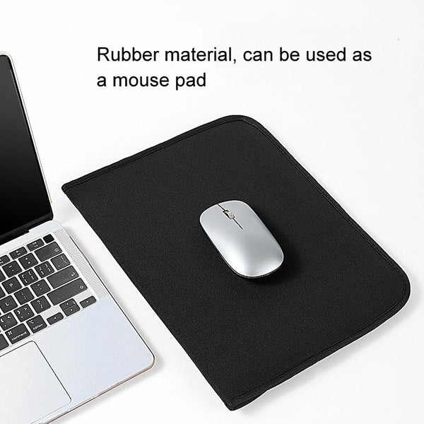 Horizontal Flap Clutch Bag With Neoprene Laptop Lining Black 15 Inch Women's Bags & Handbags