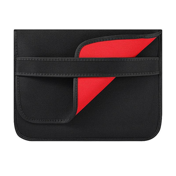 Horizontal Flap Clutch Bag With Neoprene Laptop Lining Black 15 Inch Women's Bags & Handbags