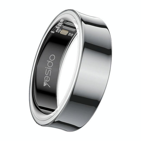 Smart Health Ring Temp Heart Rate Bp Reminder Black 65Mm Smart Watches