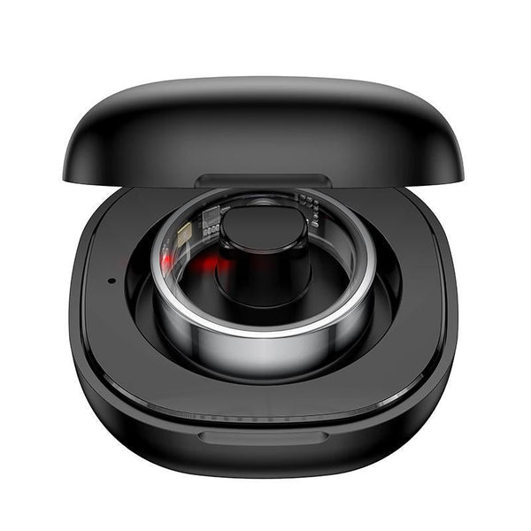 Smart Health Ring Temp Heart Rate Bp Reminder Black 65Mm Smart Watches