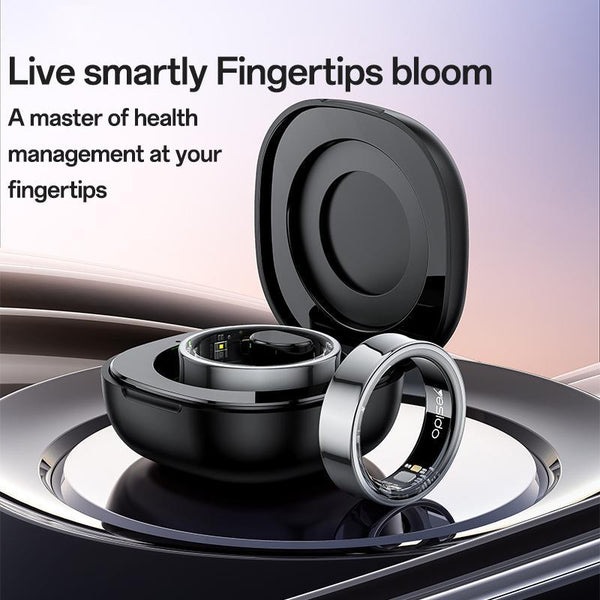 Smart Health Ring Temp Heart Rate Bp Reminder Black 65Mm Smart Watches