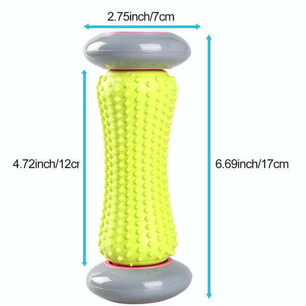 Yoga Massage Wheel For Neck Lumbar Leg Hand Foot 17Cm Length Random Colour Massagers