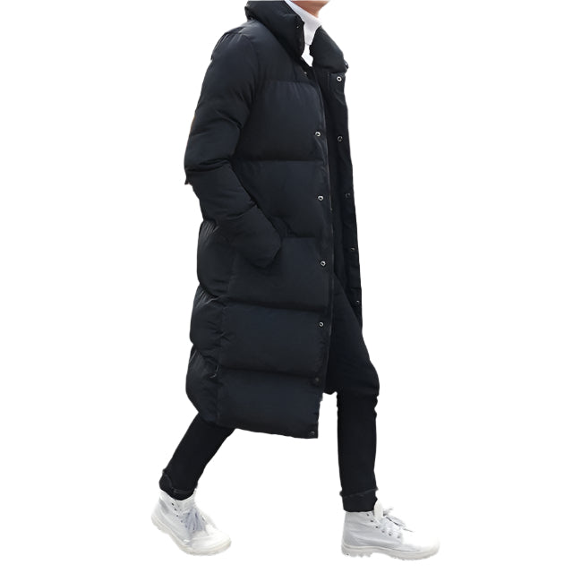 Mens Long Down Jacket Coat Winter Parkas Thick Warm Slim Fit Male Overcoat Size 3Xl Coats Jackets & Vests