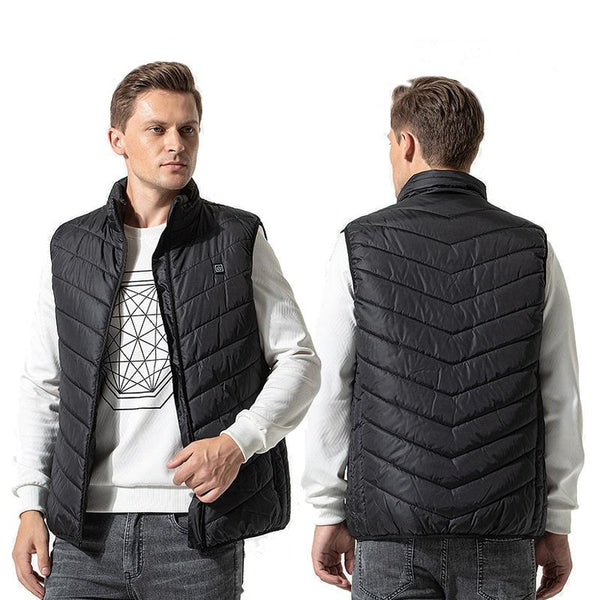 4 Area Single Control Usb Electric Heating Undershirt Intelligent Warm Vest Black Xxl Coats Jackets & Vests
