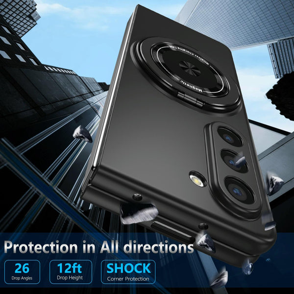 For Samsung Galaxy Z Fold4 5G Shockproof 360 Degree Rotating Case Blue Cases Covers & Skins