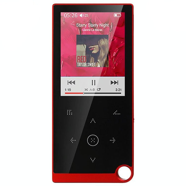 2.4 Inch Touch Mp4 / Mp3 Player 8Gb Memory Bluetooth E Book Alarm Timer Red Ipods & Mp3 Players