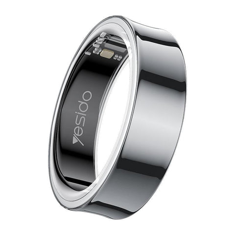 Smart Health Ring Temp Heart Rate Bp Reminder Black 68Mm Smart Watches