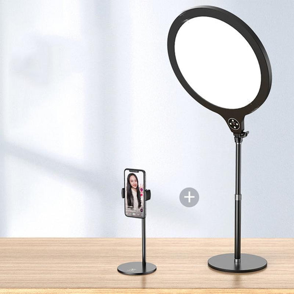 Large Desktop Beauty Fill Light Bracket For Live Broadcast And Photography 14.2 Inch 36 Centimetre Black Other Lighting & Studio